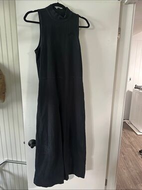 Nike Black Sleeveless Mock-Neck Wide-Leg Jumpsuit